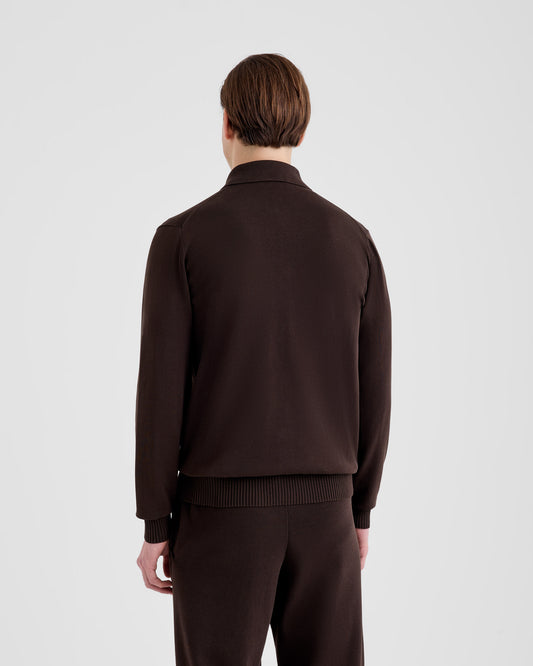 Shirt collar cardigan BROWN | Filippo De Laurentiis Shirt collar cardigan BROWN | Filippo De Laurentiis