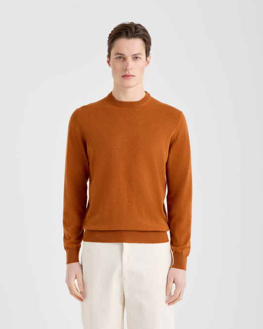 Crew neck sweater CARAMEL BROWN | Filippo De Laurentiis Crew neck sweater CARAMEL BROWN | Filippo De Laurentiis