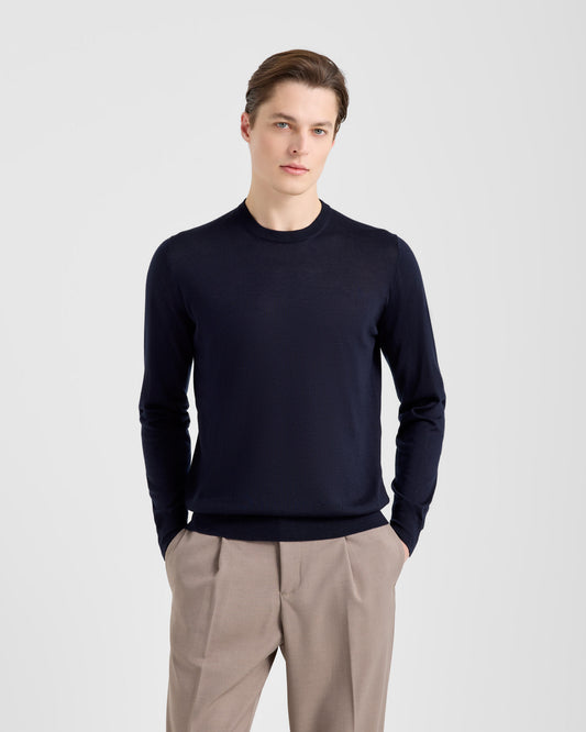 Crew neck sweater NAVY | Filippo De Laurentiis Crew neck sweater NAVY | Filippo De Laurentiis