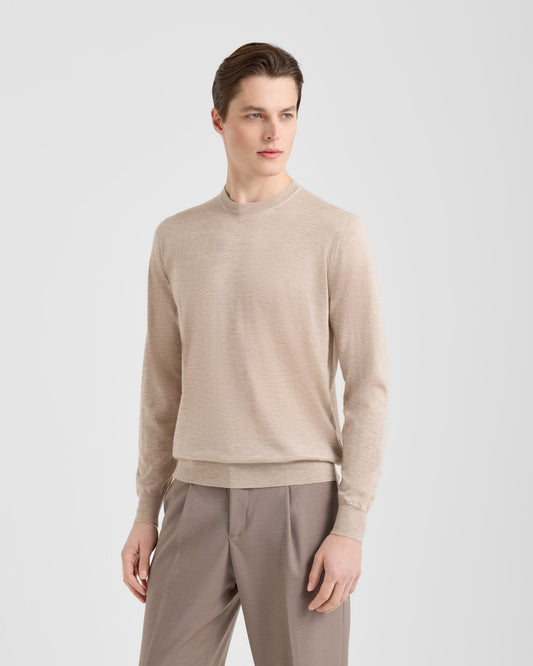 Crew neck sweater BEIGE | Filippo De Laurentiis Crew neck sweater BEIGE | Filippo De Laurentiis