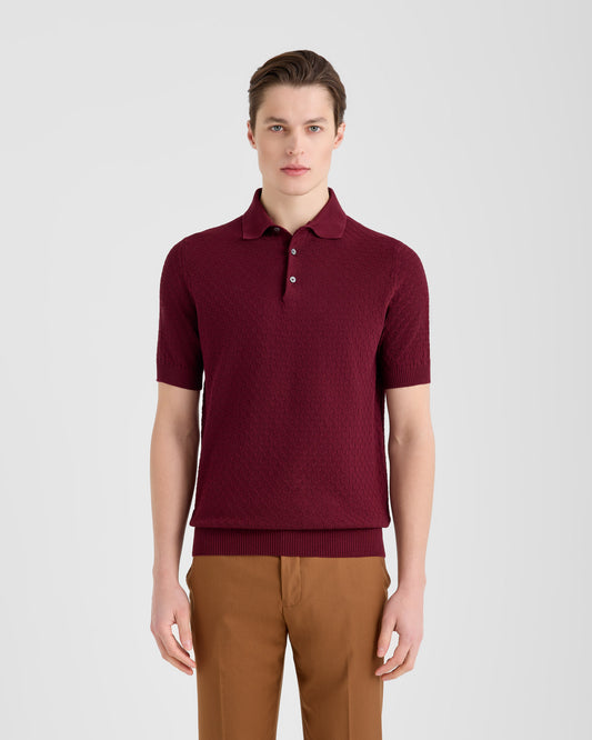 Maglia polo manica corta Bordeaux | Filippo De Laurentiis Maglia polo manica corta Bordeaux | Filippo De Laurentiis