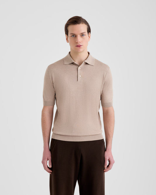 Maglia a polo Beige chiaro | Filippo De Laurentiis Maglia a polo Beige chiaro | Filippo De Laurentiis
