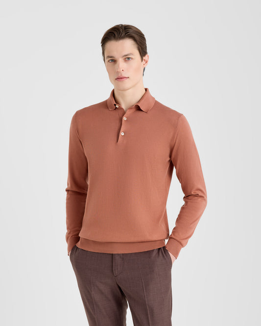 Polo manica lunga Ruggine | Filippo De Laurentiis Polo manica lunga Ruggine | Filippo De Laurentiis