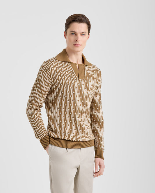 Polo skipper Cammello - beige | Filippo De Laurentiis Polo skipper Cammello - beige | Filippo De Laurentiis