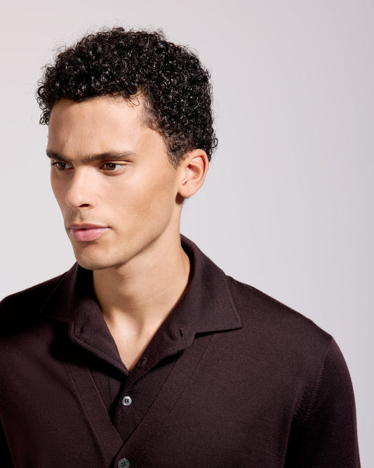 Buttoned cardigan Coffee brown | Filippo De Laurentiis Buttoned cardigan Coffee brown | Filippo De Laurentiis