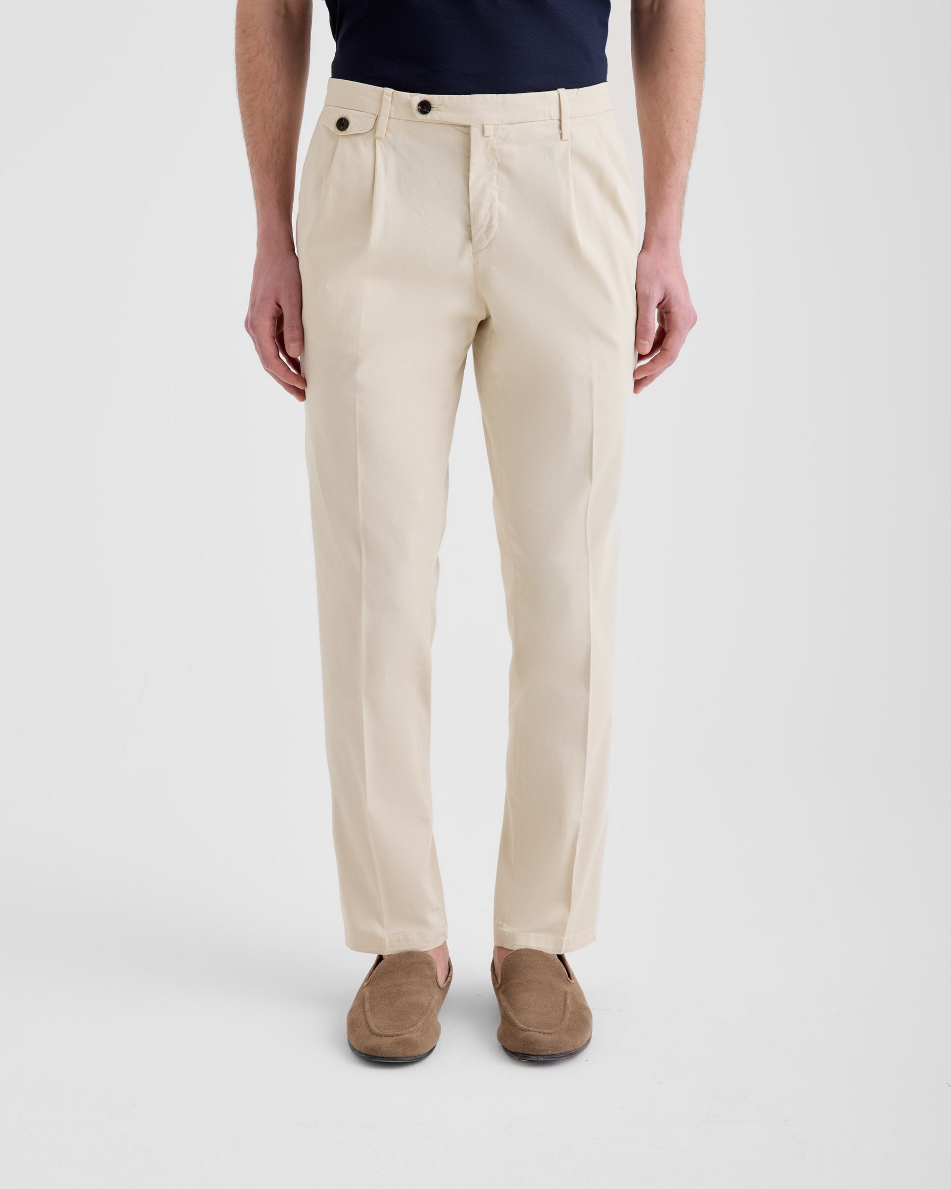 Pantalone con pinces Beige chiaro | Filippo De Laurentiis