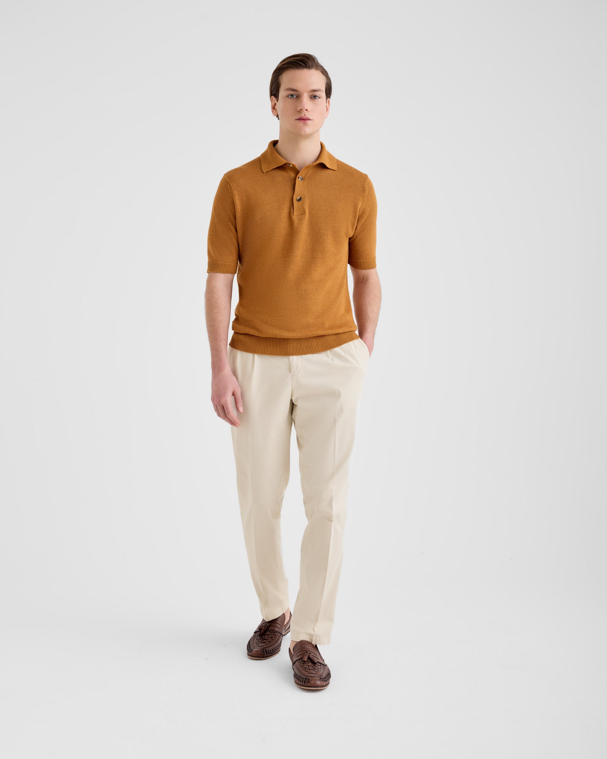Pantalone con pinces Beige chiaro | Filippo De Laurentiis
