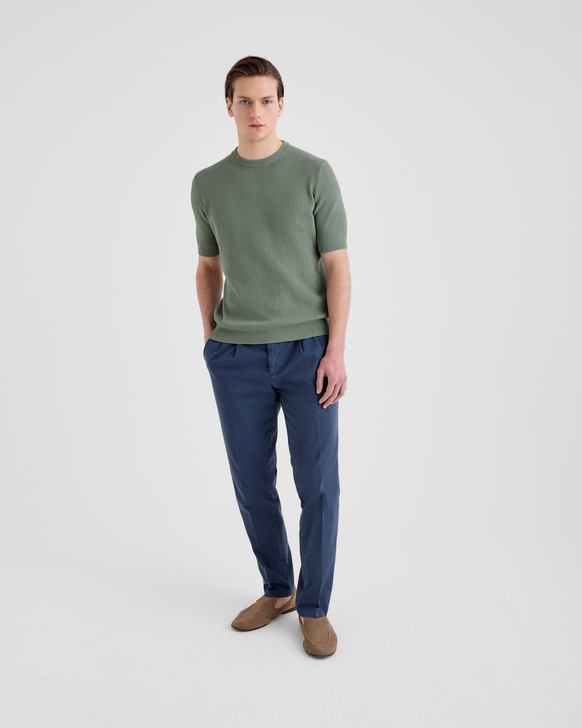 Pantalone con pinces Indaco | Filippo De Laurentiis