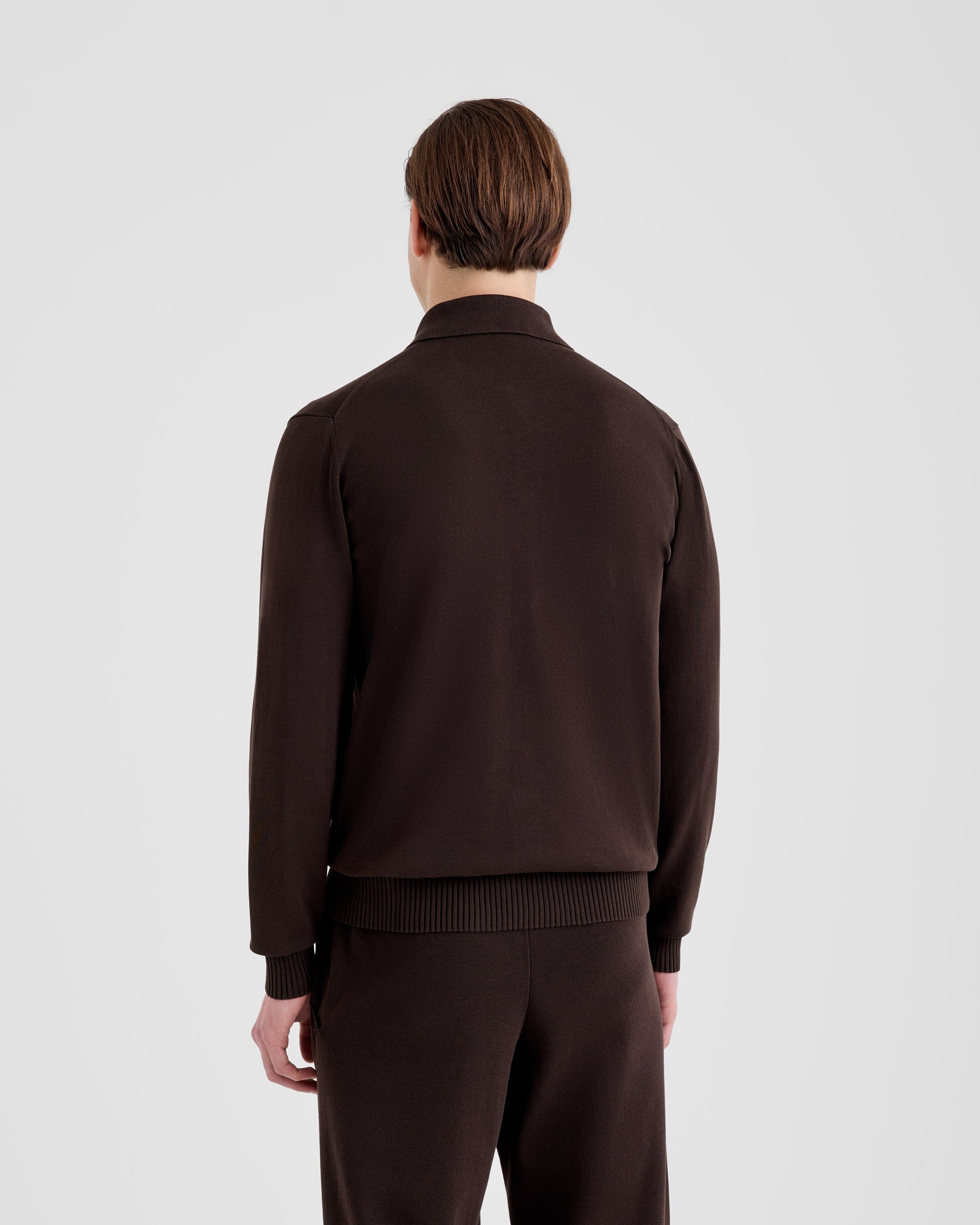 Shirt collar cardigan  BROWN | Filippo De Laurentiis