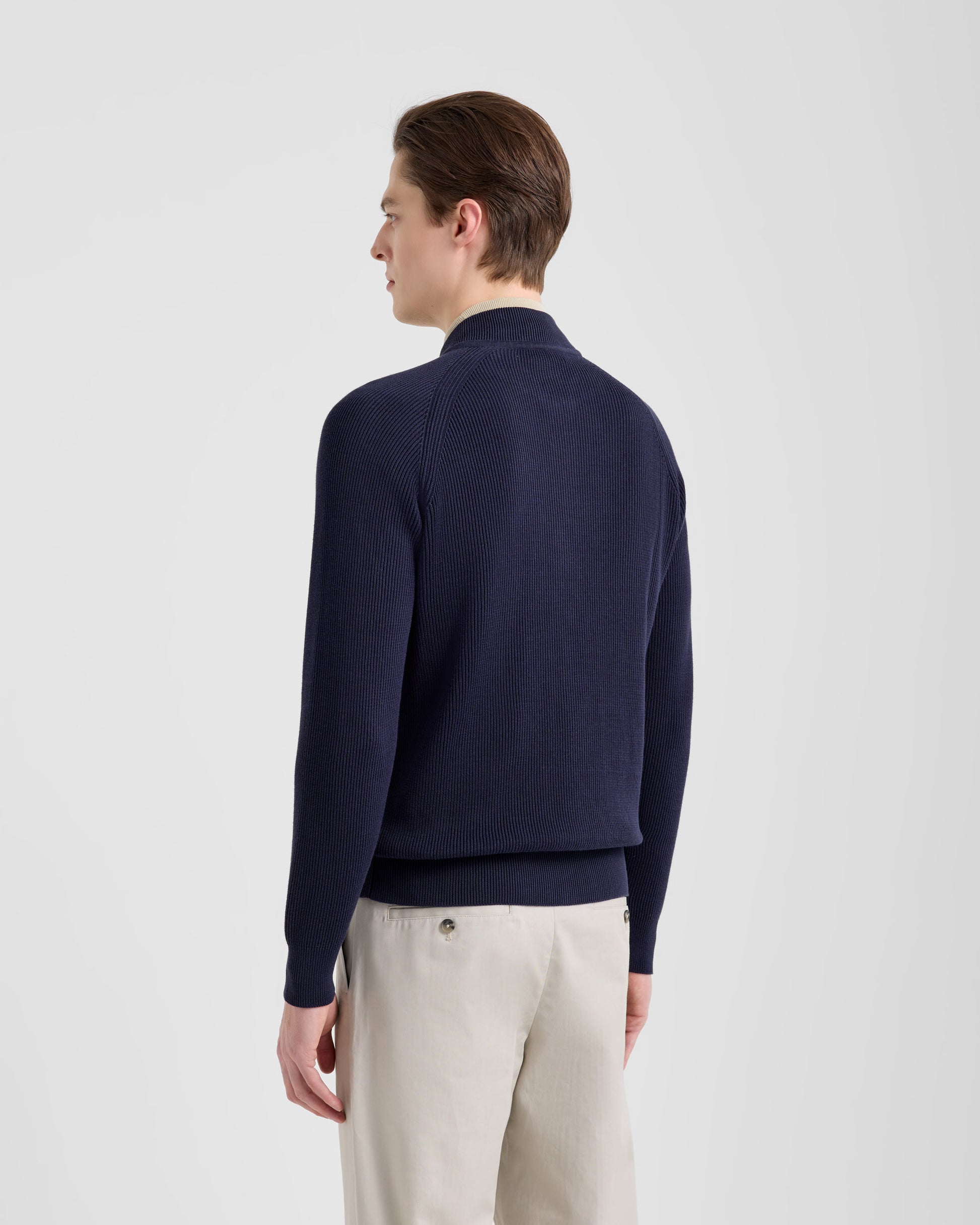 Bomber full-zip Navy | Filippo De Laurentiis