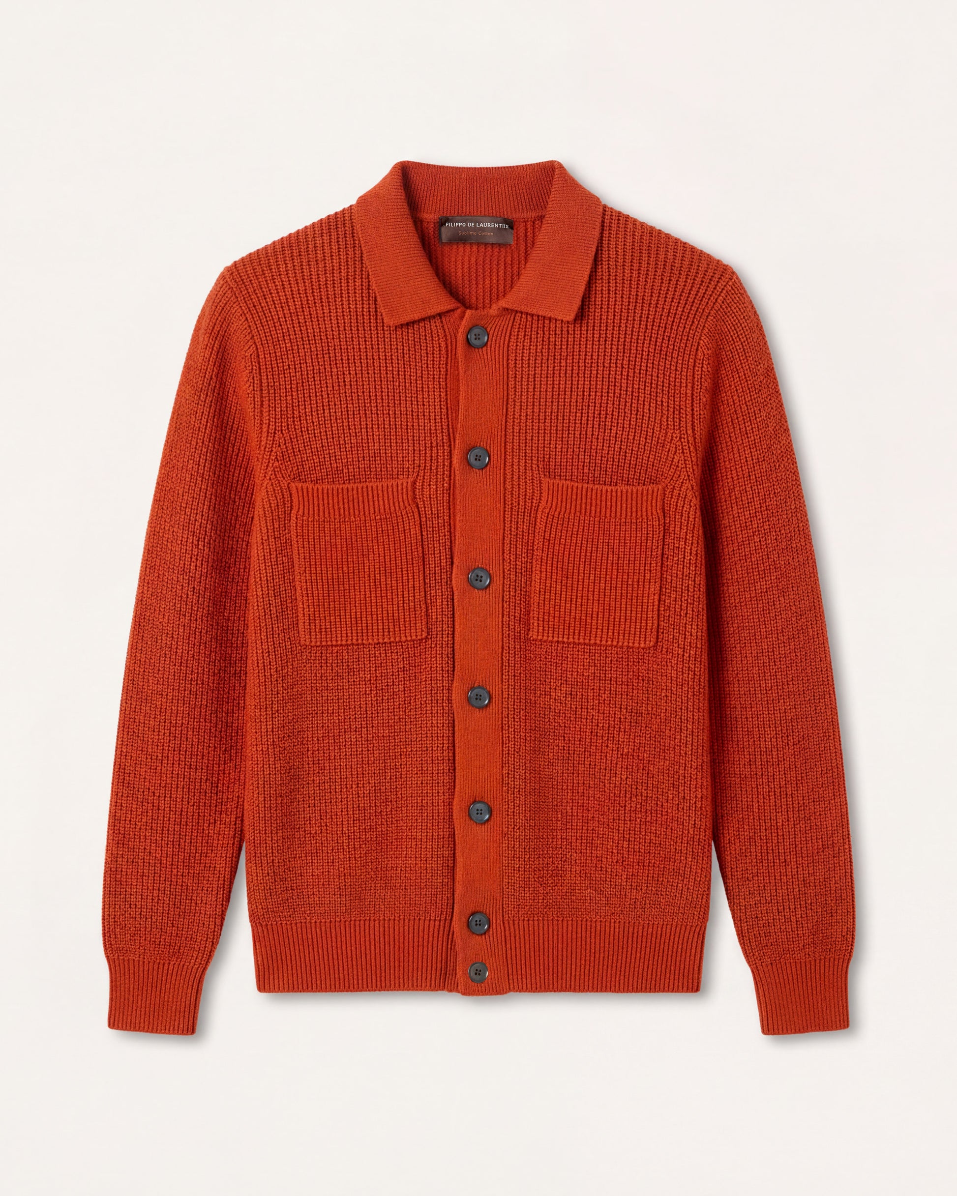 Maglia camicia con tasche Ruggine | Filippo De Laurentiis