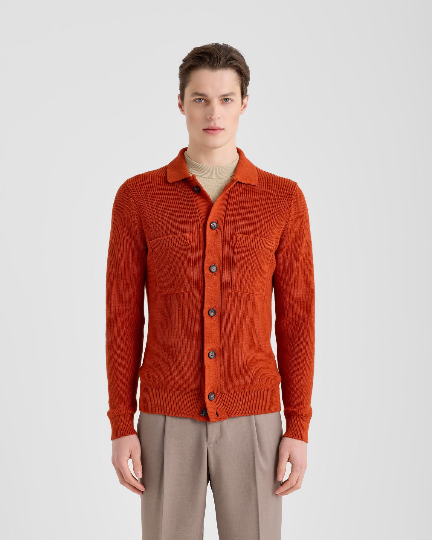 Maglia camicia con tasche |145076|