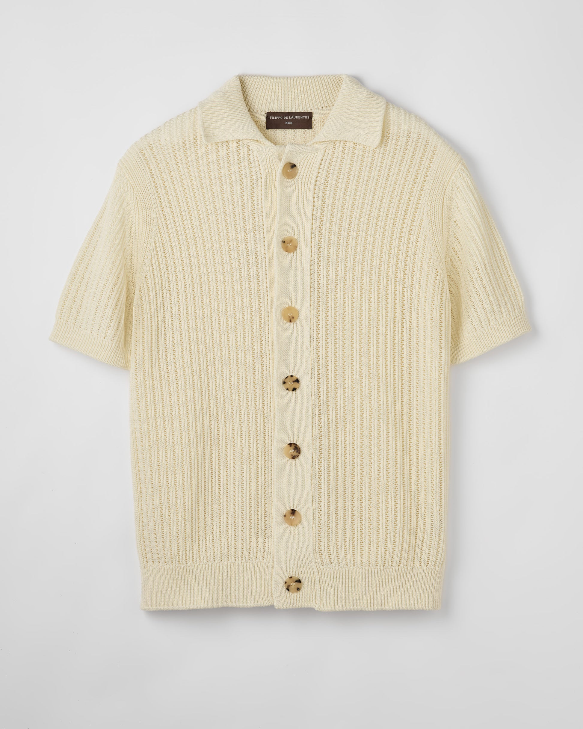Camicia manica corta Latte | Filippo De Laurentiis