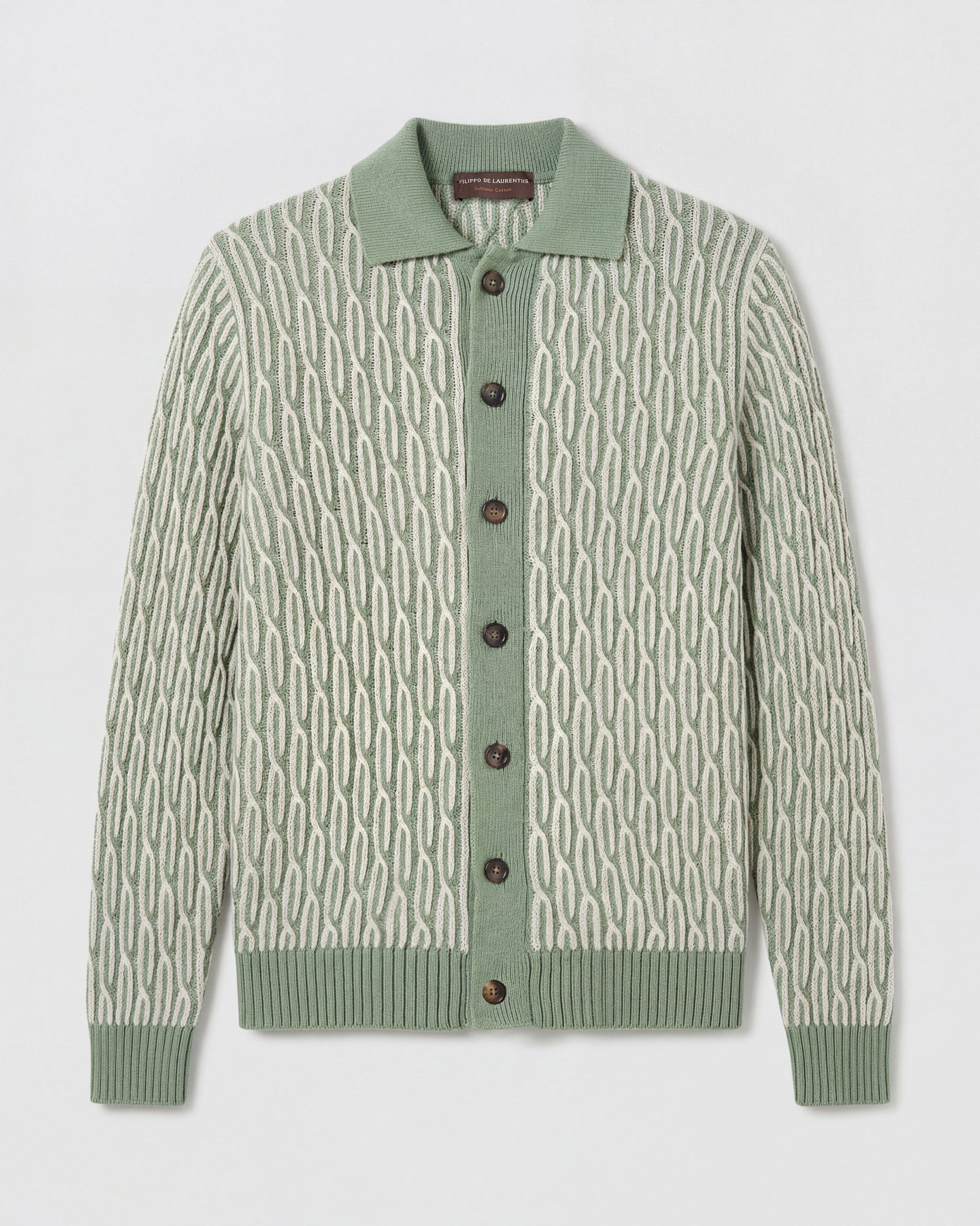 Maglia camicia Salvia - latte | Filippo De Laurentiis