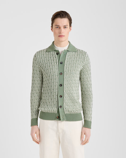Maglia camicia Salvia - latte | Filippo De Laurentiis