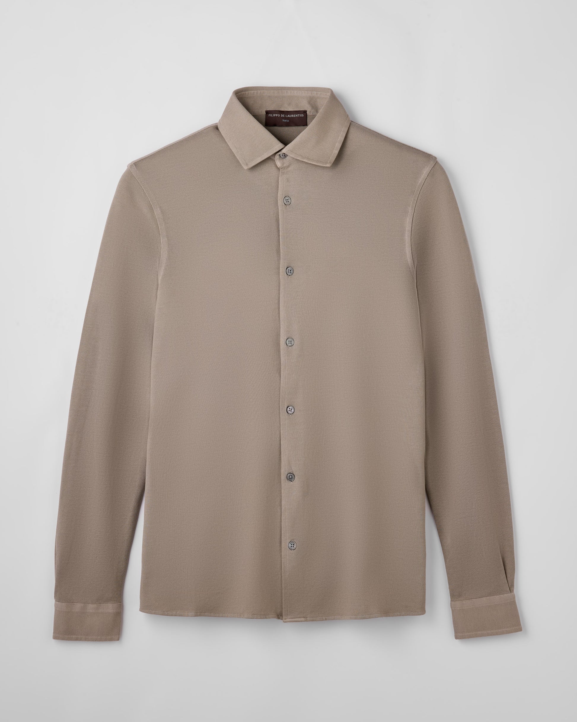 Long sleeve shirt TAUPE | Filippo De Laurentiis