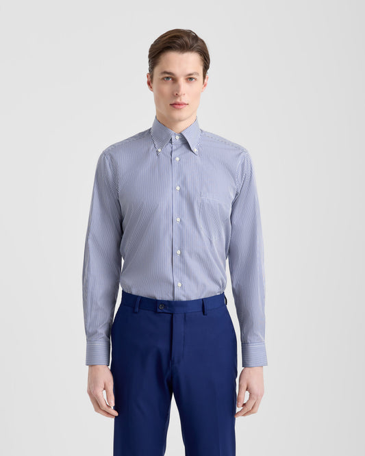 Camicia a righe Bianco ottico - navy | Filippo De Laurentiis
