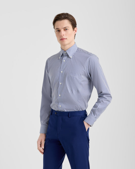 Camicia a righe Bianco ottico - navy | Filippo De Laurentiis