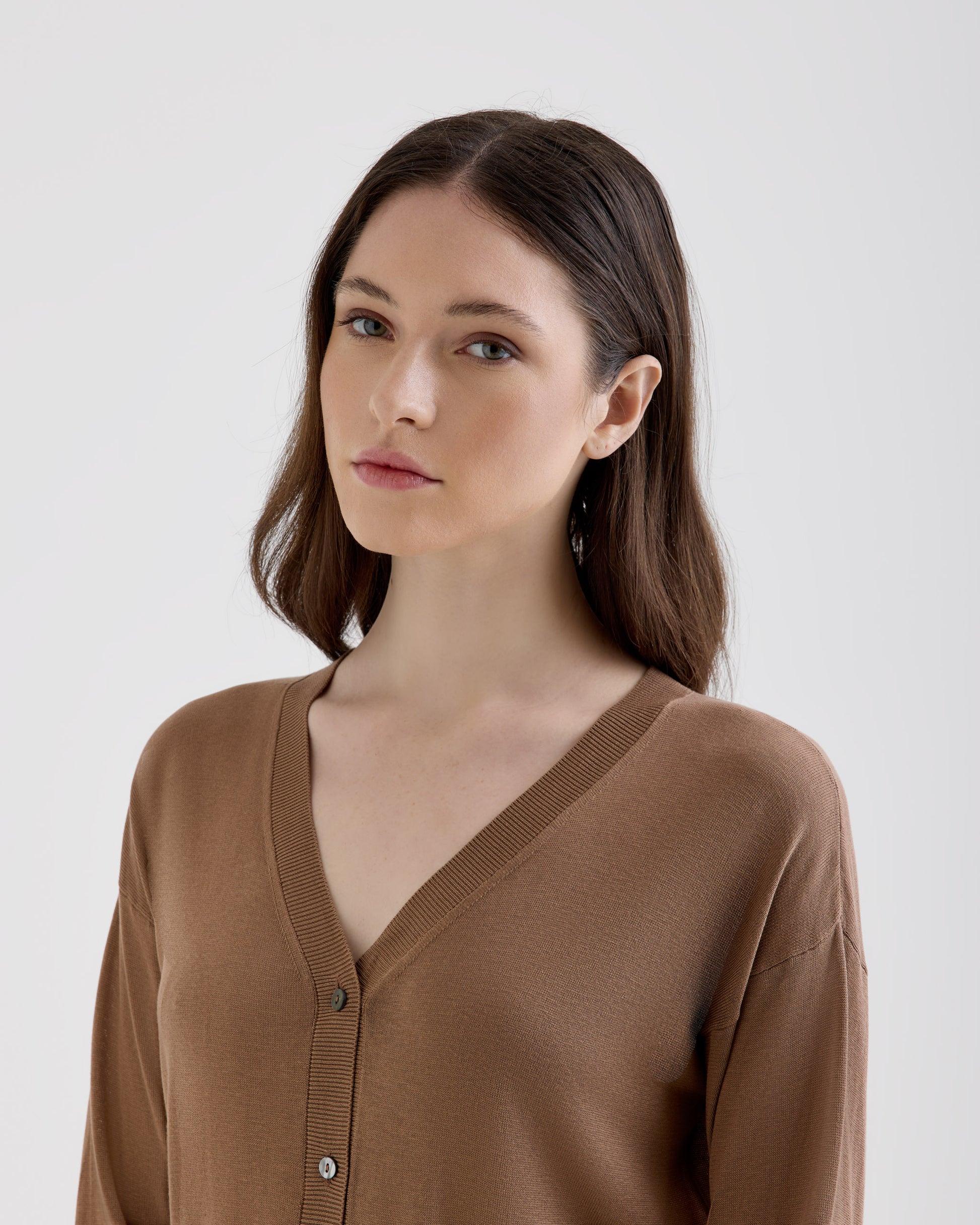 Buttoned cardigan  LIGHT CAMEL | Filippo De Laurentiis