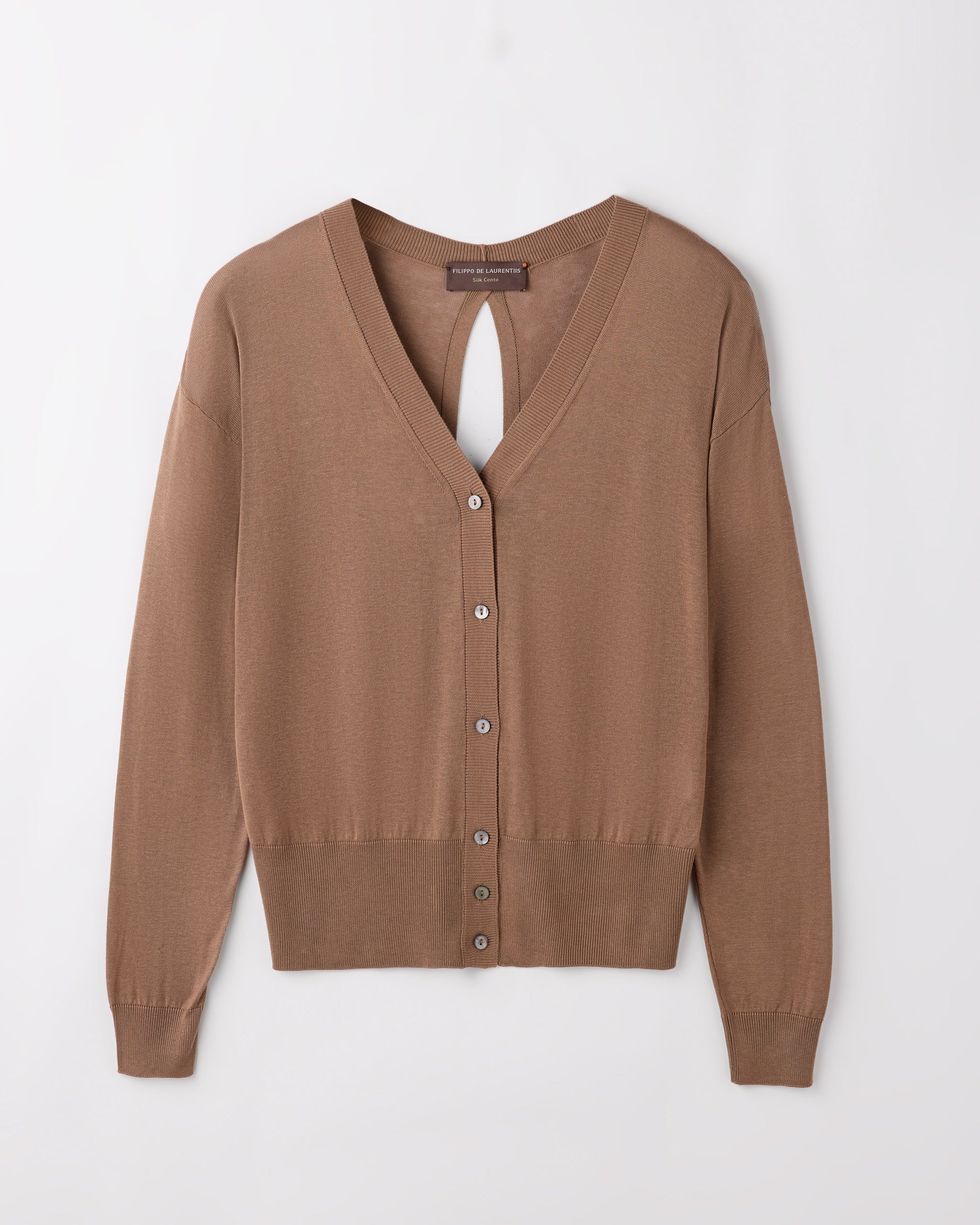 Buttoned cardigan  LIGHT CAMEL | Filippo De Laurentiis