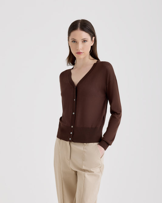 Cardigan con bottoni Testa di moro | Filippo De Laurentiis
