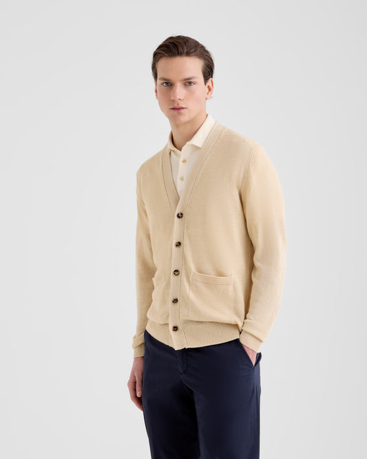 Cardigan con bottoni Beige chiaro | Filippo De Laurentiis