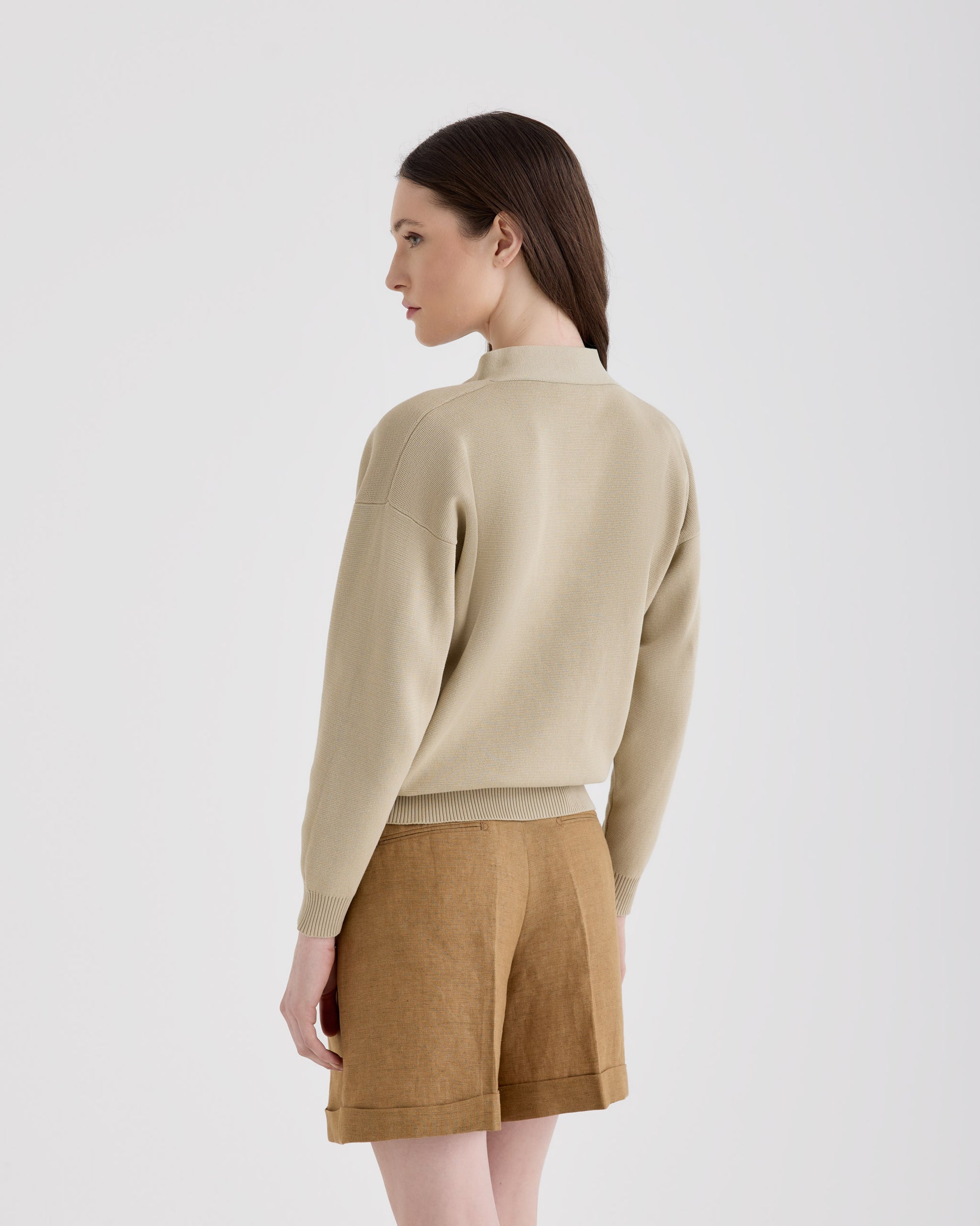 Cardigan con bottoni Sabbia | Filippo De Laurentiis