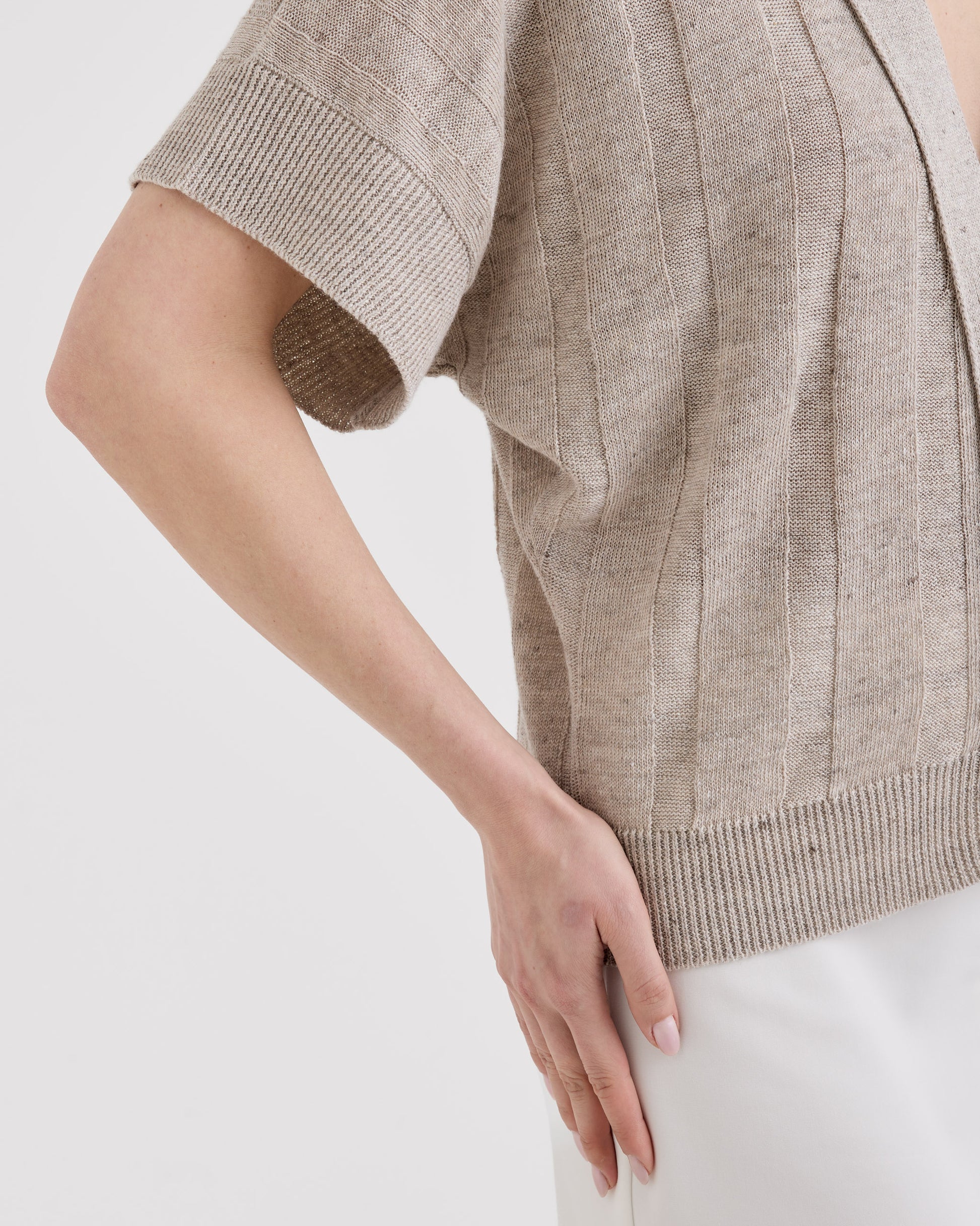 Cardigan con bottoni Beige chiaro | Filippo De Laurentiis