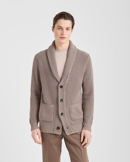 Cardigan sciallato Tortora | Filippo De Laurentiis