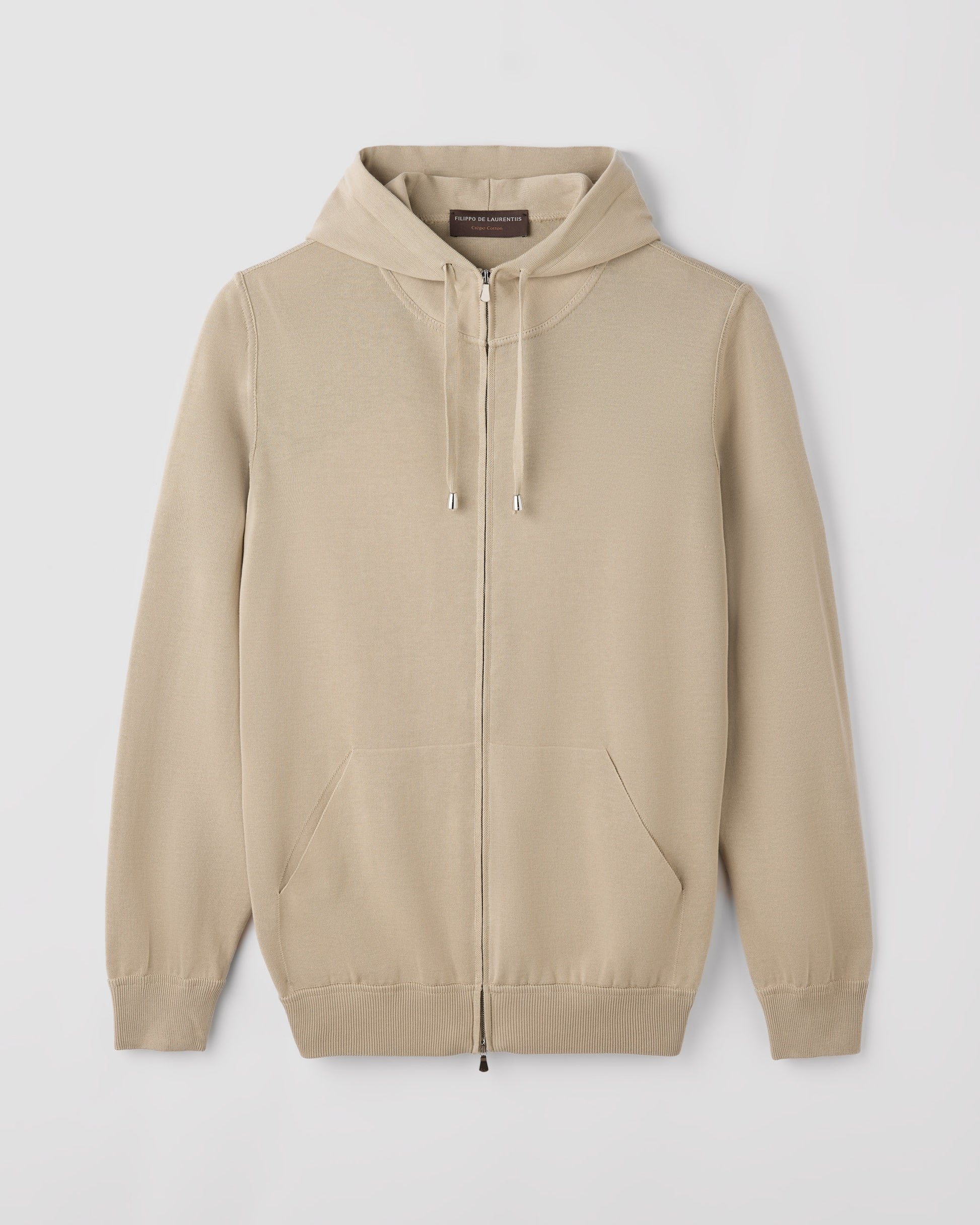 Fullzip con cappuccio Sabbia | Filippo De Laurentiis