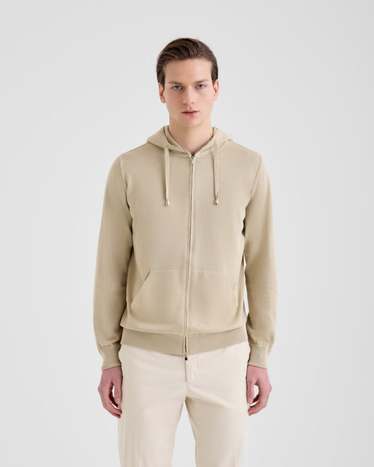 Fullzip hoodie  SAND | Filippo De Laurentiis