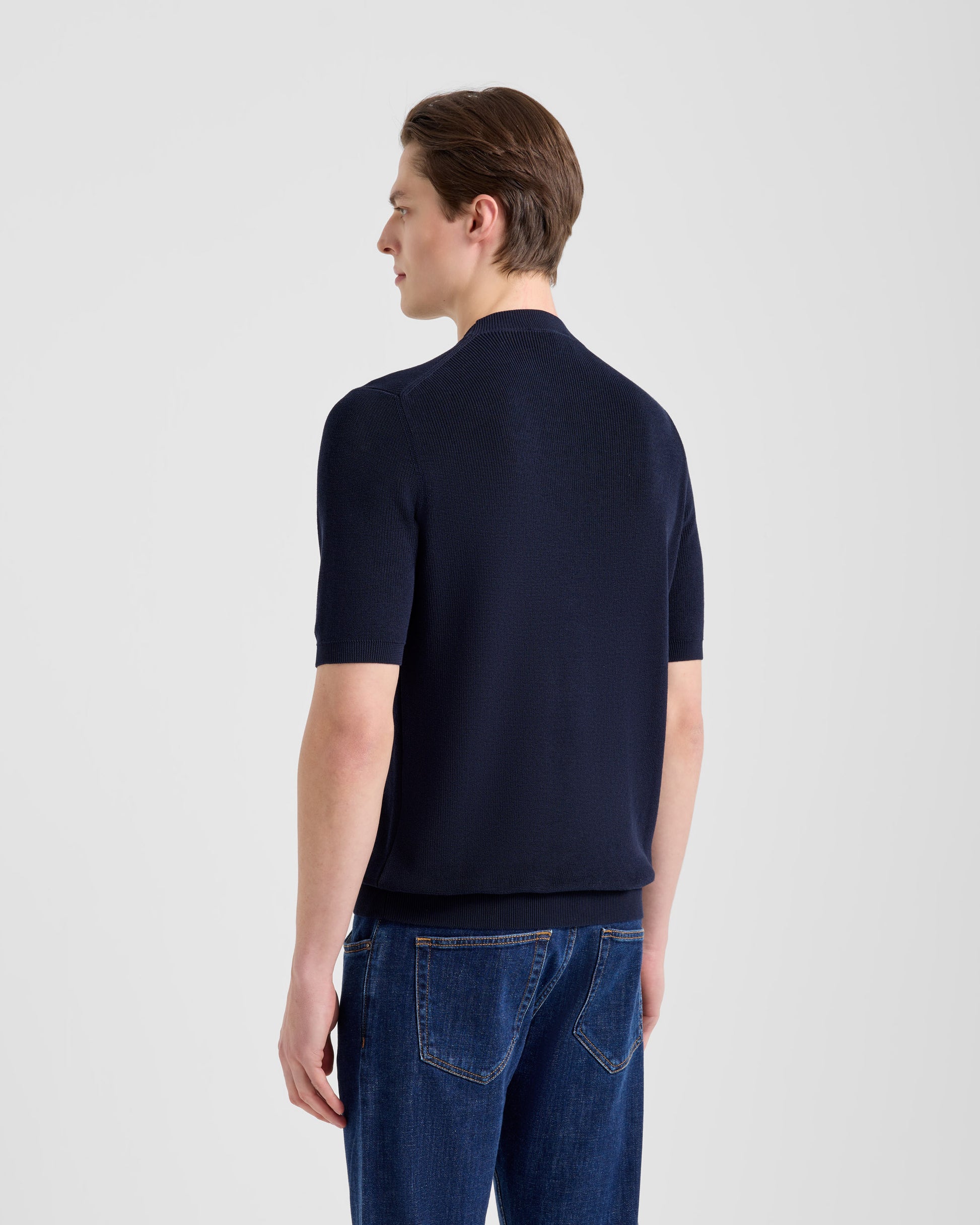 Girocollo manica corta Navy | Filippo De Laurentiis