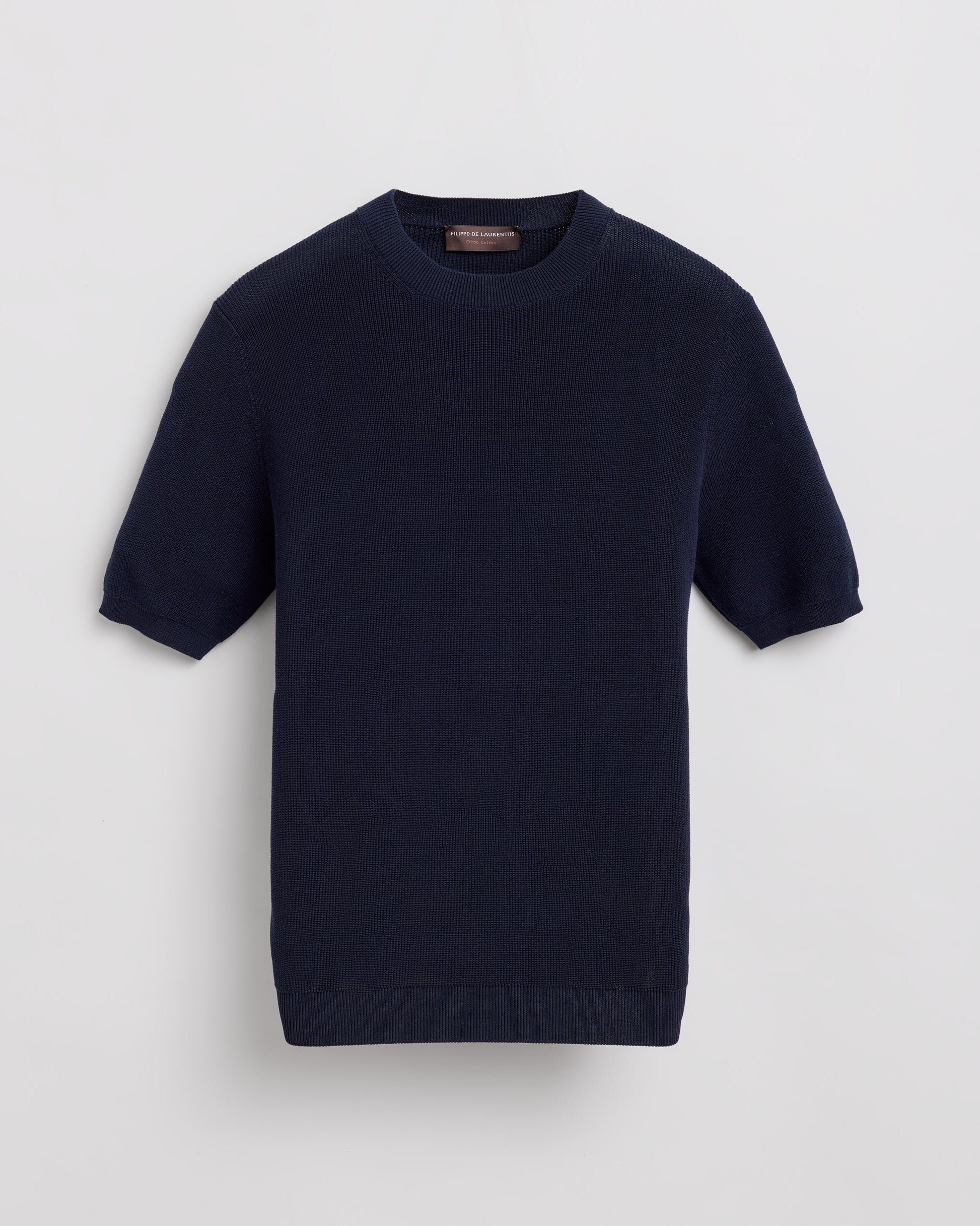 Girocollo manica corta Navy | Filippo De Laurentiis