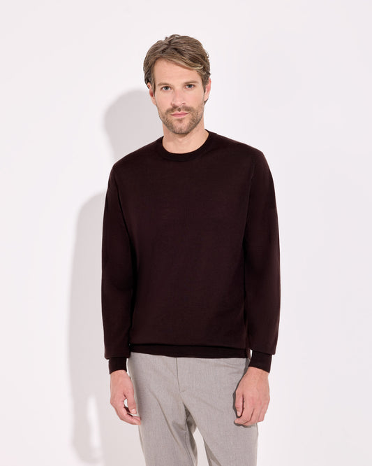 Crewneck sweater Brown | Filippo De Laurentiis