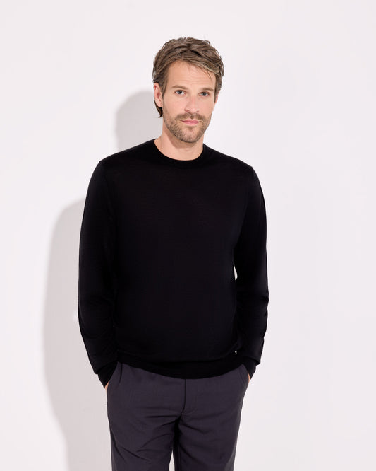 Crewneck sweater Black | Filippo De Laurentiis
