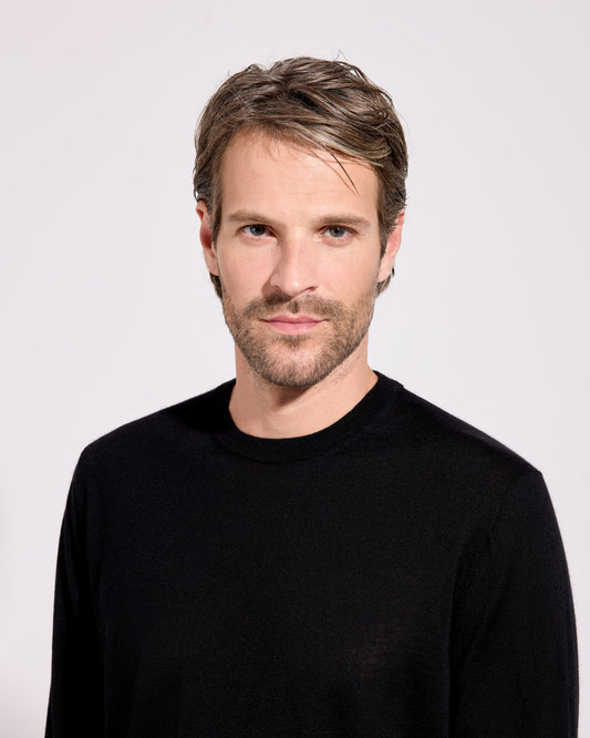 Crewneck sweater Black | Filippo De Laurentiis