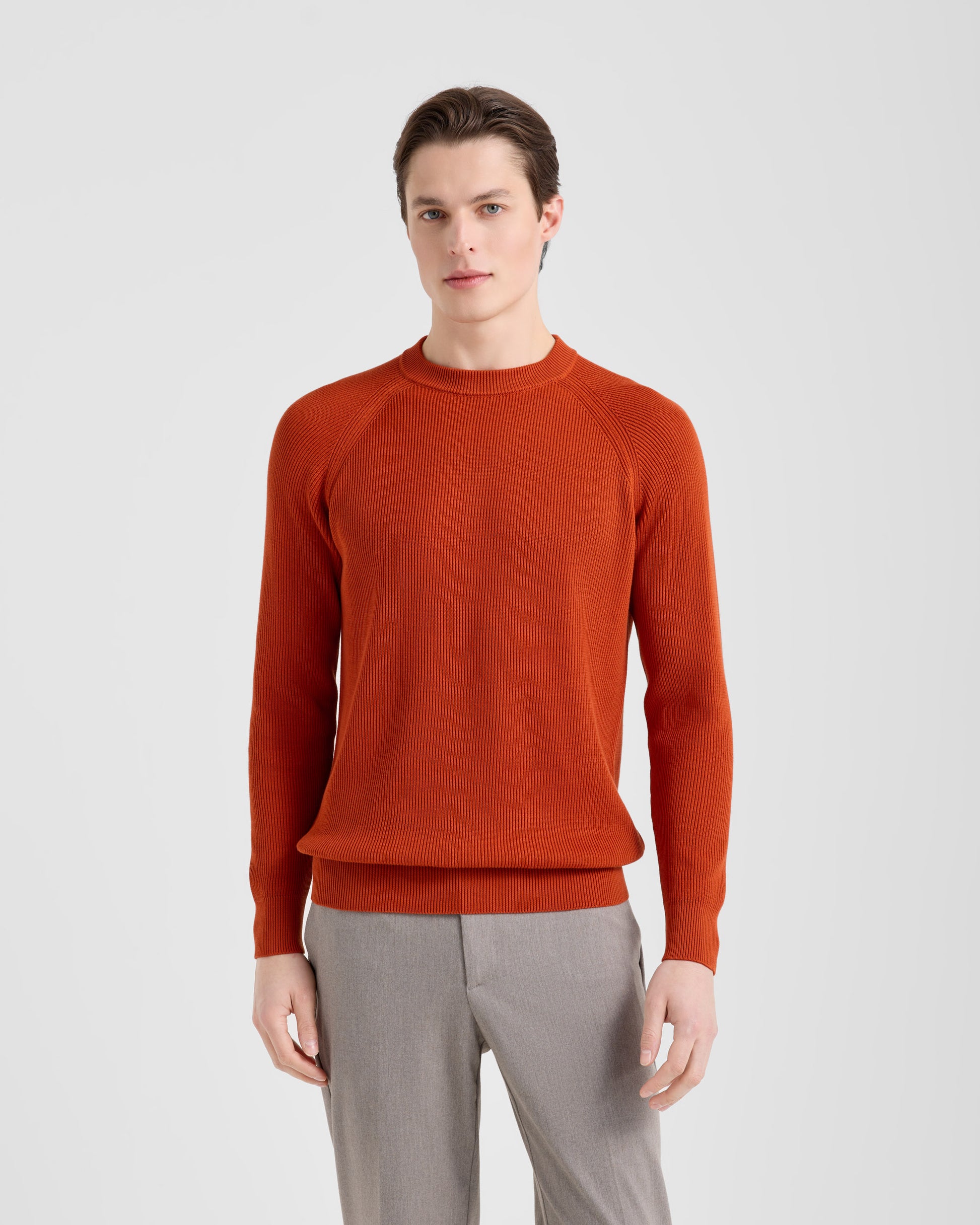 Raglan crew neck RUST | Filippo De Laurentiis