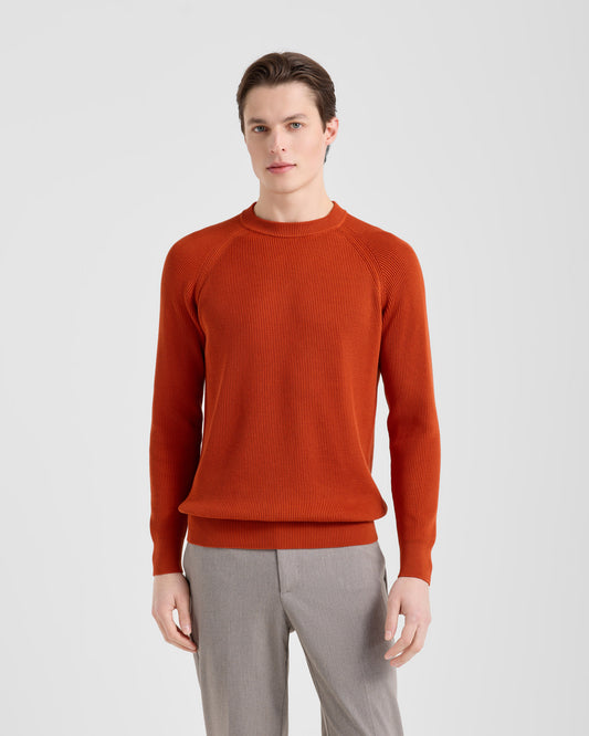 Maglia girocollo raglan Ruggine | Filippo De Laurentiis