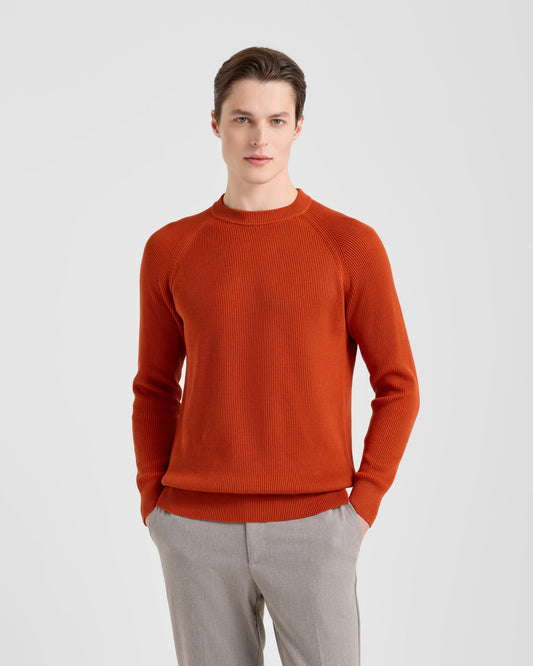 Maglia girocollo raglan Ruggine | Filippo De Laurentiis
