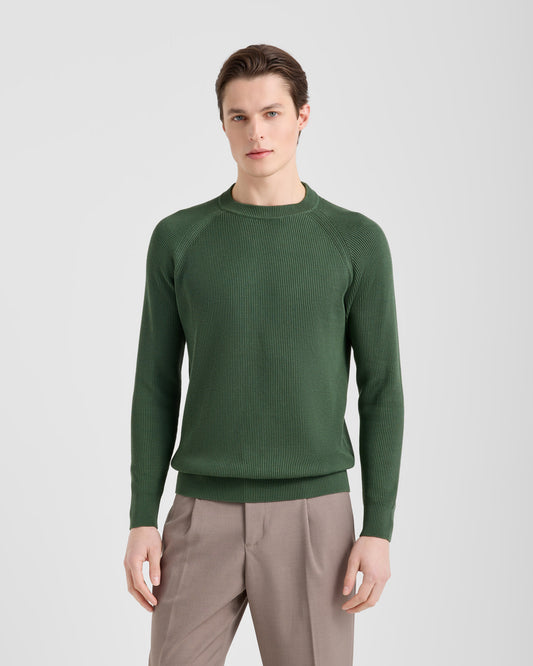Maglia girocollo raglan Oliva | Filippo De Laurentiis