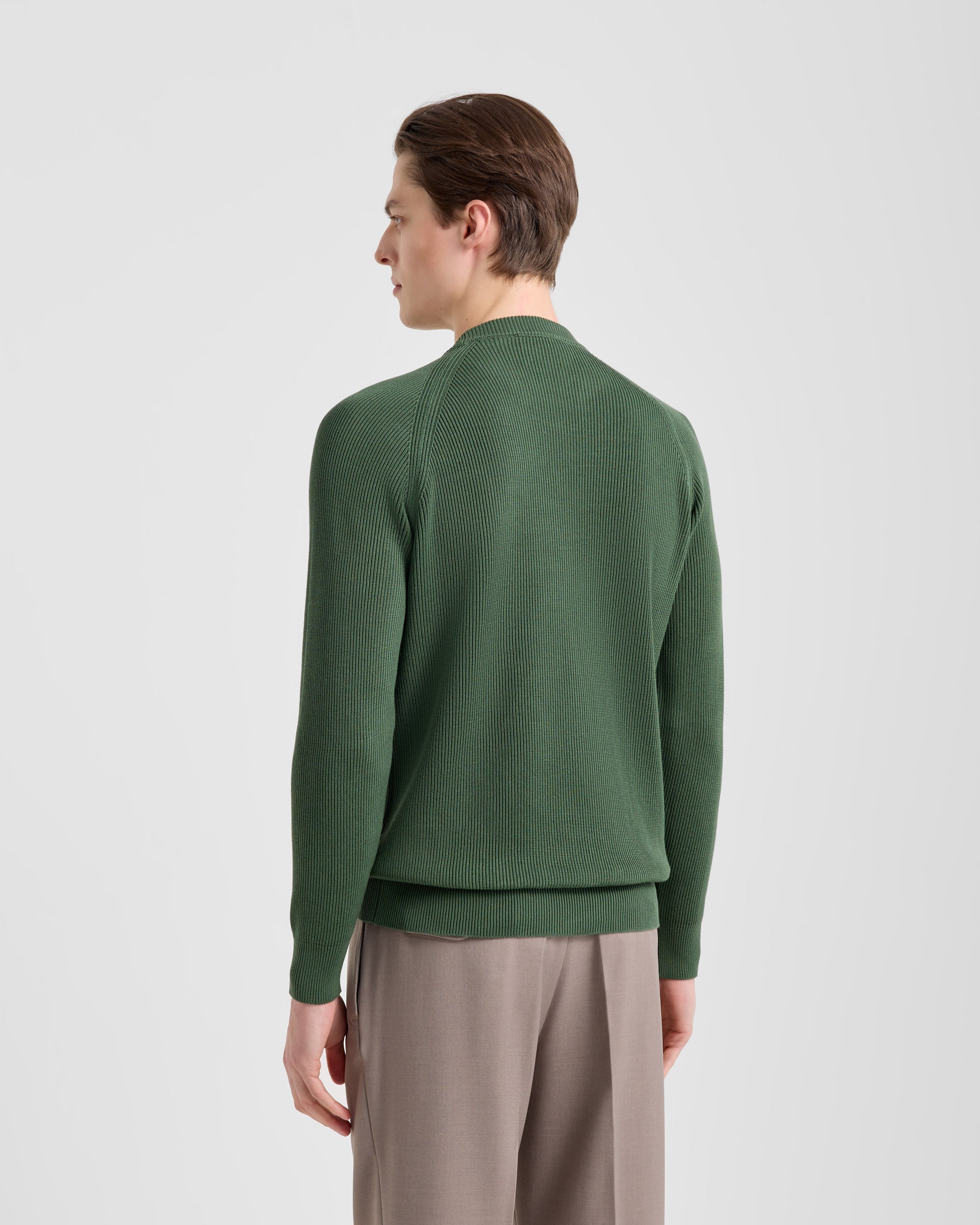 Maglia girocollo raglan Oliva | Filippo De Laurentiis