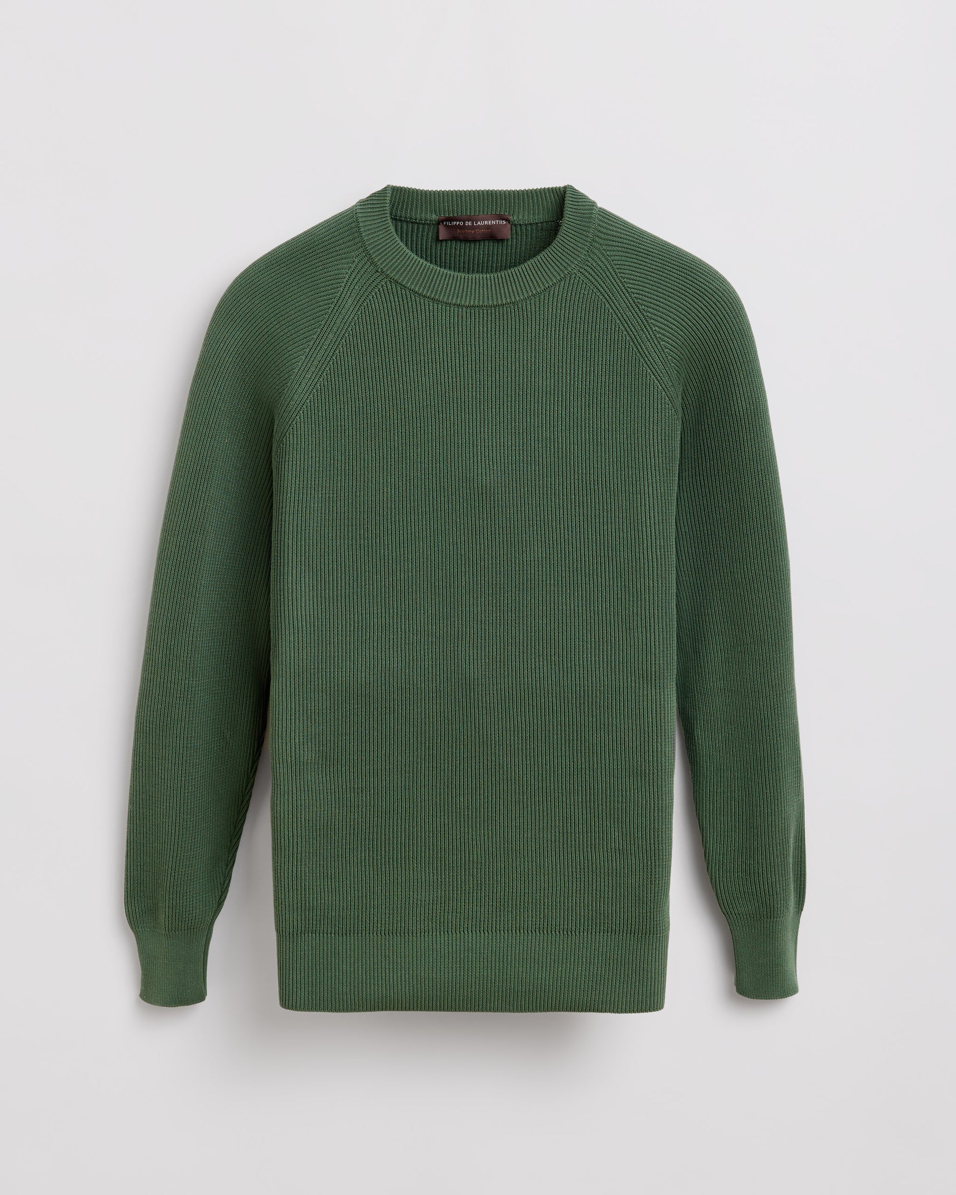 Maglia girocollo raglan Oliva | Filippo De Laurentiis