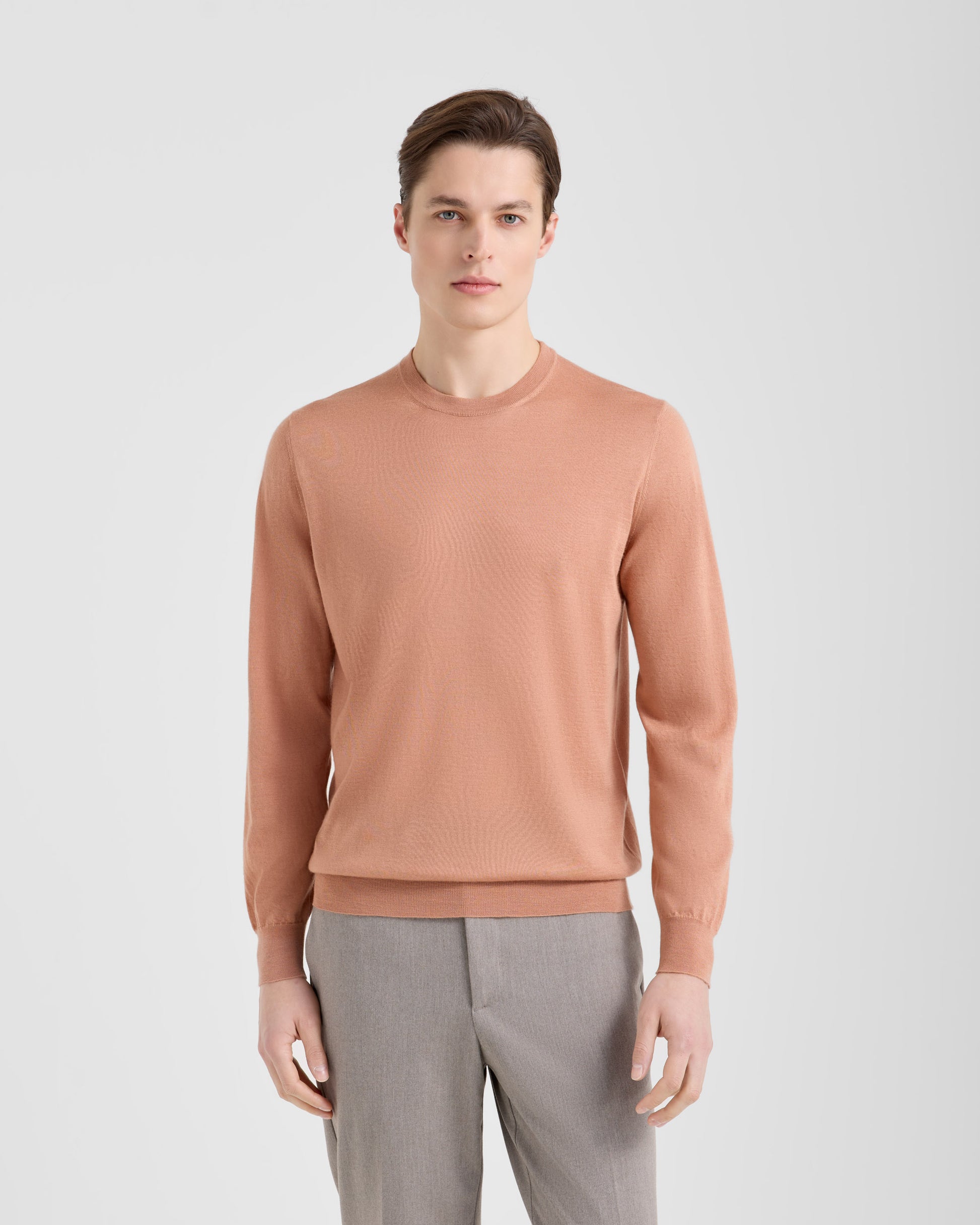 Crew neck sweater PEACH | Filippo De Laurentiis