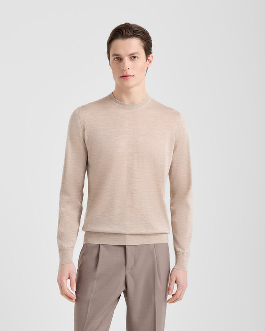 Crew neck sweater BEIGE | Filippo De Laurentiis