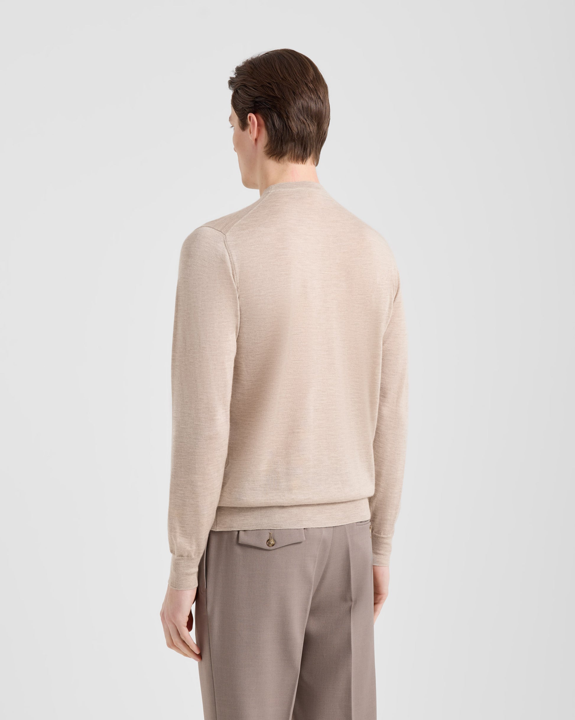 Maglia girocollo Beige | Filippo De Laurentiis