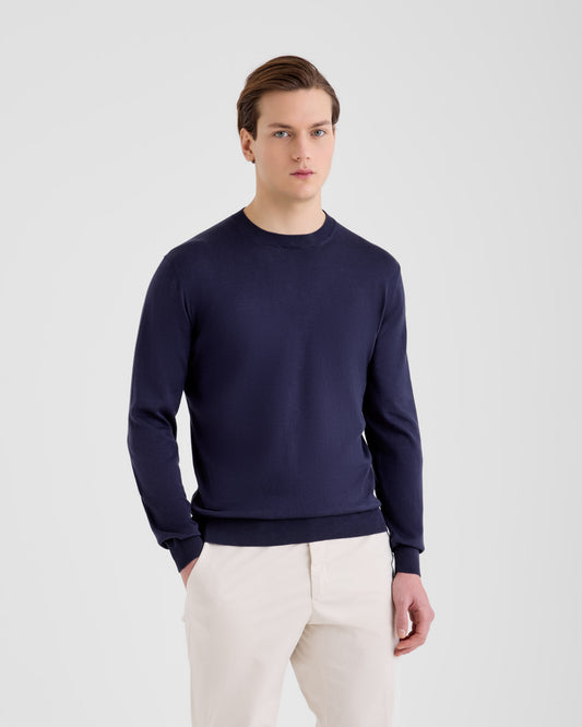 Girocollo Navy | Filippo De Laurentiis