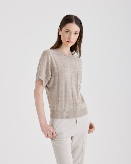 Girocollo senza maniche Beige chiaro | Filippo De Laurentiis