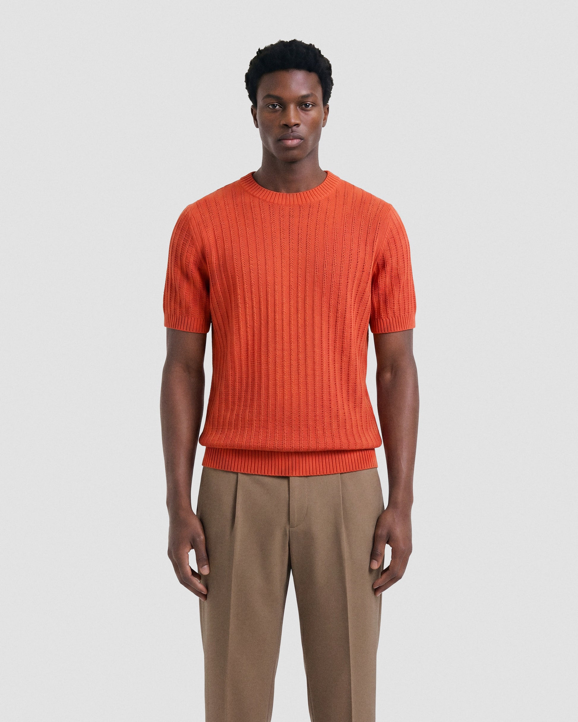 Short sleeve crewneck  ORANGE | Filippo De Laurentiis
