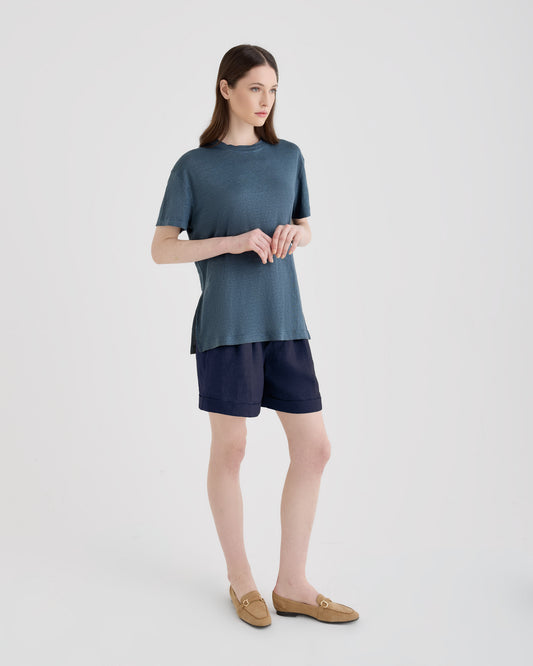 Bermuda con pinces Navy | Filippo De Laurentiis
