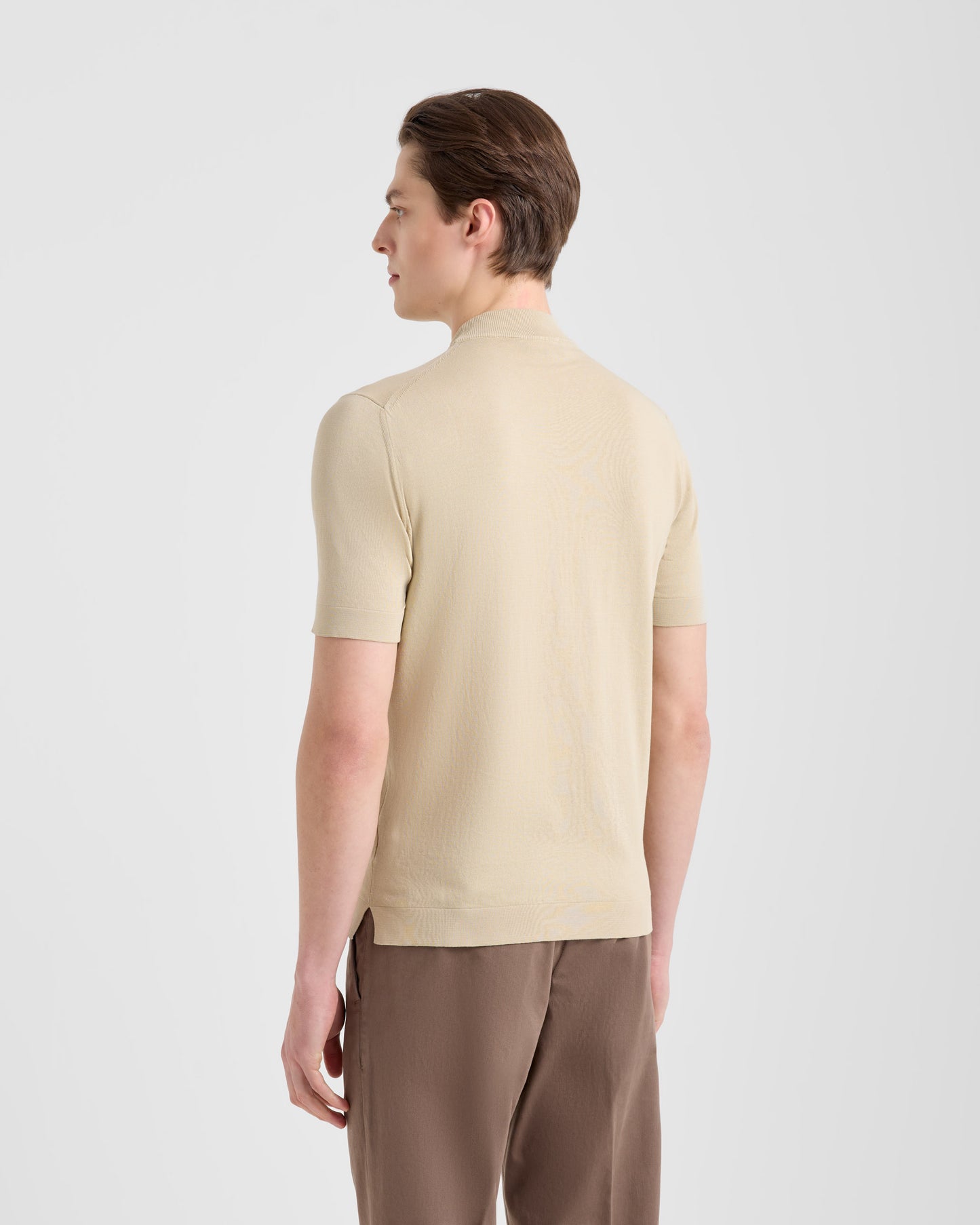 Smooth short sleeve mock neck |145105|